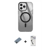 MARSİLYAN™- iPhone 12 Pro Max Kılıf Doruk Prime - Şeffaf Uv Polymer Nano Ekran Koruyucu + Shine Kamera Lens Koruma Cam - SH