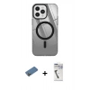 MARSİLYAN™- iPhone 12 Pro Max Kılıf Doruk Prime - Şeffaf Uv Polymer Nano Ekran Koruyucu + Shine Kamera Lens Koruma Cam - GD