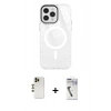 MARSİLYAN™- iPhone 12 Pro Max Kılıf Doruk Prime - Şeffaf Uv Polymer Nano Ekran Koruyucu + Shine Kamera Lens - GD