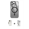 MARSİLYAN™- iPhone 12 Pro Max Kılıf Doruk Prime - Şeffaf Uv Polymer Nano Ekran Koruyucu + Shine Kamera Lens - GD