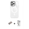 MARSİLYAN™- iPhone 12 Pro Max Kılıf Doruk Prime - Şeffaf Uv Polymer Nano Ekran Koruyucu + Shine Kamera Lens Koruma Cam - SABE