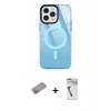 MARSİLYAN™- iPhone 12 Pro Max Kılıf Doruk Prime - Şeffaf Uv Polymer Nano Ekran Koruyucu + Shine Kamera Lens Koruma Cam - SABE
