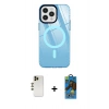 MARSİLYAN™- iPhone 12 Pro Max Kılıf Doruk Prime - Siyah 18D Cam Ekran Koruyucu + Shine Kamera Lens - GD