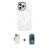 MARSİLYAN™- iPhone 12 Pro Max Kılıf Doruk Prime - Siyah 18D Cam Ekran Koruyucu + Shine Kamera Lens - GD