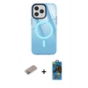 MARSİLYAN™- iPhone 12 Pro Max Kılıf Doruk Prime - Siyah 18D Cam Ekran Koruyucu + Shine Kamera Lens Koruma Cam - SABE