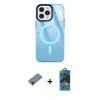 MARSİLYAN™- iPhone 12 Pro Max Kılıf Doruk Prime - Siyah 18D Cam Ekran Koruyucu + Shine Kamera Lens Koruma Cam - SH