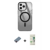 MARSİLYAN™- iPhone 12 Pro Max Kılıf Doruk Prime - Siyah 20D Premium Cam Ekran Koruyucu + Metal Kamera Lens Koruma Cam - KI