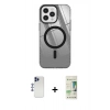 MARSİLYAN™- iPhone 12 Pro Max Kılıf Doruk Prime - Siyah 20D Premium Cam Ekran Koruyucu + Shine Kamera Lens - LT