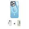 MARSİLYAN™- iPhone 12 Pro Max Kılıf Doruk Prime - Siyah 20D Premium Cam Ekran Koruyucu + Shine Kamera Lens - LT