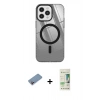 MARSİLYAN™- iPhone 12 Pro Max Kılıf Doruk Prime - Siyah 20D Premium Cam Ekran Koruyucu + Shine Kamera Lens Koruma Cam - PE