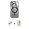 MARSİLYAN™- iPhone 12 Pro Max Kılıf Doruk Prime - Siyah 20D Premium Cam Ekran Koruyucu + Shine Kamera Lens Koruma Cam - MI