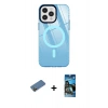 MARSİLYAN™- iPhone 12 Pro Max Kılıf Doruk Prime - Siyah 34D Izgaralı Cam + Shine Kamera Lens Koruma Cam - GD