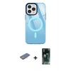 MARSİLYAN™- iPhone 12 Pro Max Kılıf Doruk Prime - Siyah 360 Mat Full Body Arka Koruyucu + Renkli Kamera Lens Koruma Cam - PE