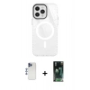 MARSİLYAN™- iPhone 12 Pro Max Kılıf Doruk Prime - Siyah 360 Mat Full Body Arka Koruyucu + Shine Kamera Lens - LT