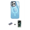 MARSİLYAN™- iPhone 12 Pro Max Kılıf Doruk Prime - Siyah 360 Mat Full Body Arka Koruyucu + Renkli Kamera Lens Koruma Cam - TU