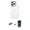 MARSİLYAN™- iPhone 12 Pro Max Kılıf Doruk Prime - Siyah 360 Mat Full Body Arka Koruyucu + Renkli Kamera Lens Koruma Cam - TU