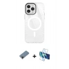 MARSİLYAN™- iPhone 12 Pro Max Kılıf Doruk Prime - Siyah 3D Antistatik Cam Ekran Koruyucu + Shine Kamera Lens Koruma Cam - SH