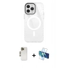 MARSİLYAN™- iPhone 12 Pro Max Kılıf Doruk Prime - Siyah 3D Antistatik Seramik Nano Ekran Koruyucu + Shine Kamera Lens - GD