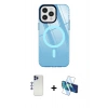 MARSİLYAN™- iPhone 12 Pro Max Kılıf Doruk Prime - Siyah 3D Antistatik Seramik Nano Ekran Koruyucu + Shine Kamera Lens - LT