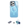 MARSİLYAN™- iPhone 12 Pro Max Kılıf Doruk Prime - Siyah 3D Antistatik Seramik Nano Ekran Koruyucu + Renkli Kamera Lens Koruma Cam - PE