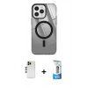 MARSİLYAN™- iPhone 12 Pro Max Kılıf Doruk Prime - Siyah 5D Eko Cam Ekran Koruyucu + Shine Kamera Lens - GD