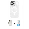 MARSİLYAN™- iPhone 12 Pro Max Kılıf Doruk Prime - Siyah 5D Eko Cam Ekran Koruyucu + Shine Kamera Lens - GD