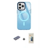 MARSİLYAN™- iPhone 12 Pro Max Kılıf Doruk Prime - Siyah 6D Mat Seramik Hayalet Nano Ekran Koruyucu + Renkli Kamera Lens Koruma Cam - MI