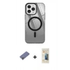 MARSİLYAN™- iPhone 12 Pro Max Kılıf Doruk Prime - Siyah 6D Mat Seramik Hayalet Nano Ekran Koruyucu + Metal Kamera Lens Koruma Cam - GD
