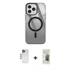 MARSİLYAN™- iPhone 12 Pro Max Kılıf Doruk Prime - Siyah 6D Mat Seramik Hayalet Nano Ekran Koruyucu + Shine Kamera Lens - LT