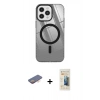 MARSİLYAN™- iPhone 12 Pro Max Kılıf Doruk Prime - Siyah 6D Mat Seramik Hayalet Nano Ekran Koruyucu + Renkli Kamera Lens Koruma Cam - TU