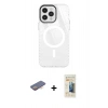 MARSİLYAN™- iPhone 12 Pro Max Kılıf Doruk Prime - Siyah 6D Mat Seramik Hayalet Nano Ekran Koruyucu + Renkli Kamera Lens Koruma Cam - TU