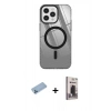 MARSİLYAN™- iPhone 12 Pro Max Kılıf Doruk Prime - Siyah Bilvis Hayalet Cam Ekran Koruyucu + Shine Kamera Lens Koruma Cam - MI