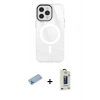 MARSİLYAN™- iPhone 12 Pro Max Kılıf Doruk Prime - Siyah Bilvis Hayalet Cam Ekran Koruyucu + Shine Kamera Lens Koruma Cam - MI