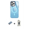 MARSİLYAN™- iPhone 12 Pro Max Kılıf Doruk Prime - Siyah Bilvis Hayalet Cam Ekran Koruyucu + Shine Kamera Lens Koruma Cam - PE