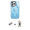 MARSİLYAN™- iPhone 12 Pro Max Kılıf Doruk Prime - Siyah Bilvis Hayalet Cam Ekran Koruyucu + Shine Kamera Lens Koruma Cam - SABE