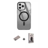MARSİLYAN™- iPhone 12 Pro Max Kılıf Doruk Prime - Siyah Bilvis Hayalet Cam Ekran Koruyucu + Shine Kamera Lens Koruma Cam - SABE