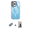 MARSİLYAN™- iPhone 12 Pro Max Kılıf Doruk Prime - Siyah Bilvis Hayalet Cam Ekran Koruyucu + Shine Kamera Lens Koruma Cam - SH