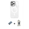 MARSİLYAN™- iPhone 12 Pro Max Kılıf Doruk Prime - Siyah Bilvis Hayalet Cam Ekran Koruyucu + Shine Kamera Lens Koruma Cam - SH