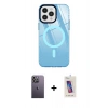 MARSİLYAN™- iPhone 12 Pro Max Kılıf Doruk Prime - Siyah Joko 5D Cam + Neon Fosforlu Kamera Lens - BZ