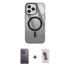 MARSİLYAN™- iPhone 12 Pro Max Kılıf Doruk Prime - Siyah Joko 5D Cam + Neon Fosforlu Kamera Lens - BZ