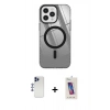 MARSİLYAN™- iPhone 12 Pro Max Kılıf Doruk Prime - Siyah Joko 5D Cam + Shine Kamera Lens - LT