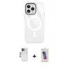 MARSİLYAN™- iPhone 12 Pro Max Kılıf Doruk Prime - Siyah Joko 5D Cam + Shine Kamera Lens - LT
