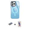 MARSİLYAN™- iPhone 12 Pro Max Kılıf Doruk Prime - Siyah Joko 5D Cam + Renkli Kamera Lens Koruma Cam - PE
