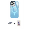 MARSİLYAN™- iPhone 12 Pro Max Kılıf Doruk Prime - Siyah Joko 5D Cam + Renkli Kamera Lens Koruma Cam - SI