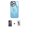 MARSİLYAN™- iPhone 12 Pro Max Kılıf Doruk Prime - Siyah Joko 5D Cam + Neon Fosforlu Kamera Lens - TU