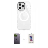 MARSİLYAN™- iPhone 12 Pro Max Kılıf Doruk Prime - Siyah Joko 5D Cam + Neon Fosforlu Kamera Lens - YL