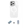 MARSİLYAN™- iPhone 12 Pro Max Kılıf Doruk Prime - Siyah Joko Magic 5D Cam + Gökkuşağı Shine Kamera Lens Koruma Cam