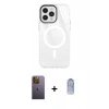 MARSİLYAN™- iPhone 12 Pro Max Kılıf Doruk Prime - Siyah Joko Magic 5D Cam + Neon Fosforlu Kamera Lens - SI