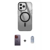 MARSİLYAN™- iPhone 12 Pro Max Kılıf Doruk Prime - Siyah Joko Magic 5D Cam + Neon Fosforlu Kamera Lens - TU