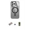 MARSİLYAN™- iPhone 12 Pro Max Kılıf Doruk Prime - Siyah Joko Magic 5D Hayalet Cam + Shine Kamera Lens Koruma Cam - SABE